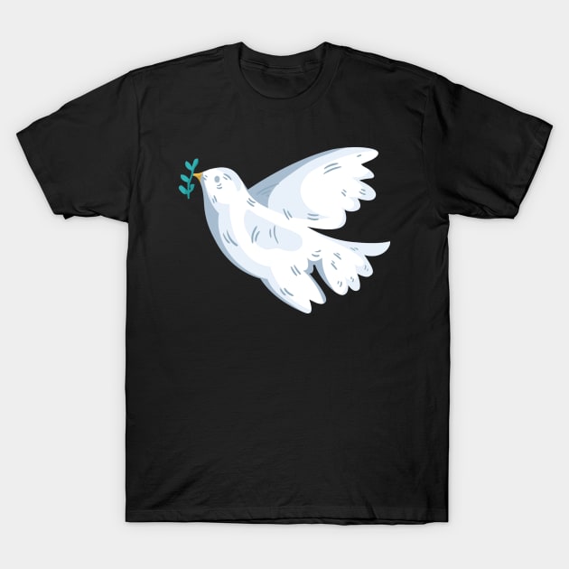 Artsy Peace Bird T-Shirt by Urban_Vintage